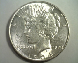 1934-D Peace Silver Dollar Choice About Uncirculated+ Ch. Au+ Nice Original Coin - £122.83 GBP