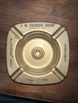 J M Evenson Ashtray Crookston MN MInn Mobil Oil Agent Advertising 1950s - £19.53 GBP