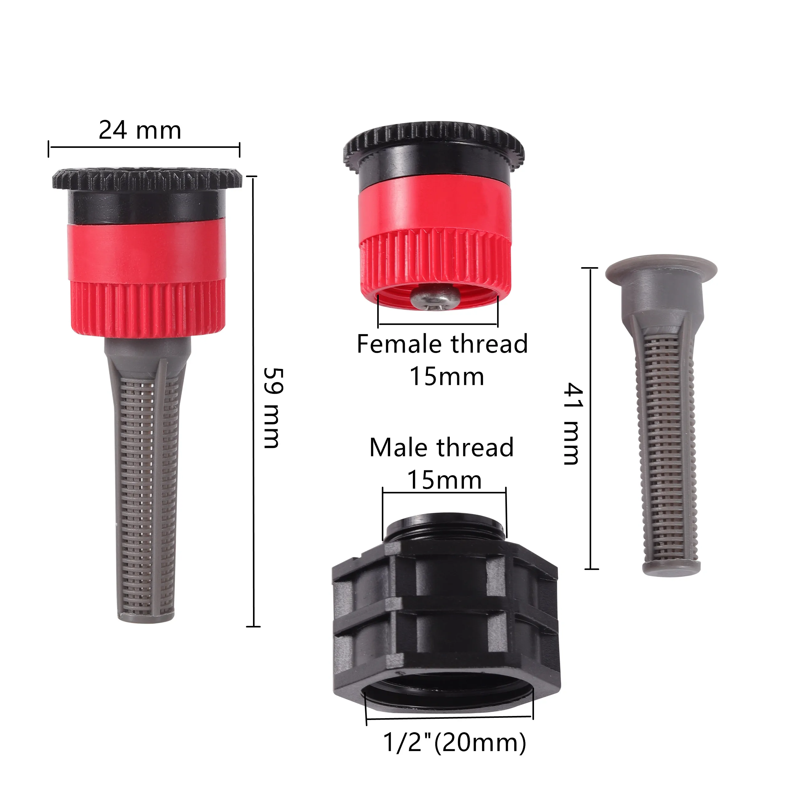 House Home 1Pc Pop-up Sprinklers Replacement Scattering Nozzles 0~360 Degree Adj - £20.29 GBP