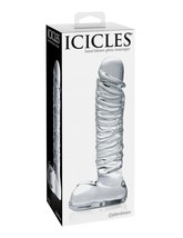 Icicles No. 63 Luxurious Hand Blown Glass Dildo Massager - £47.58 GBP