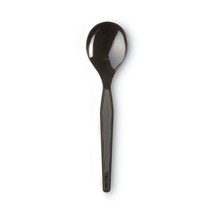 Dixie SH517 5-3/4&quot; Heavyweight Plastic Cutlery Soup Spoons - Black (1000... - £67.61 GBP