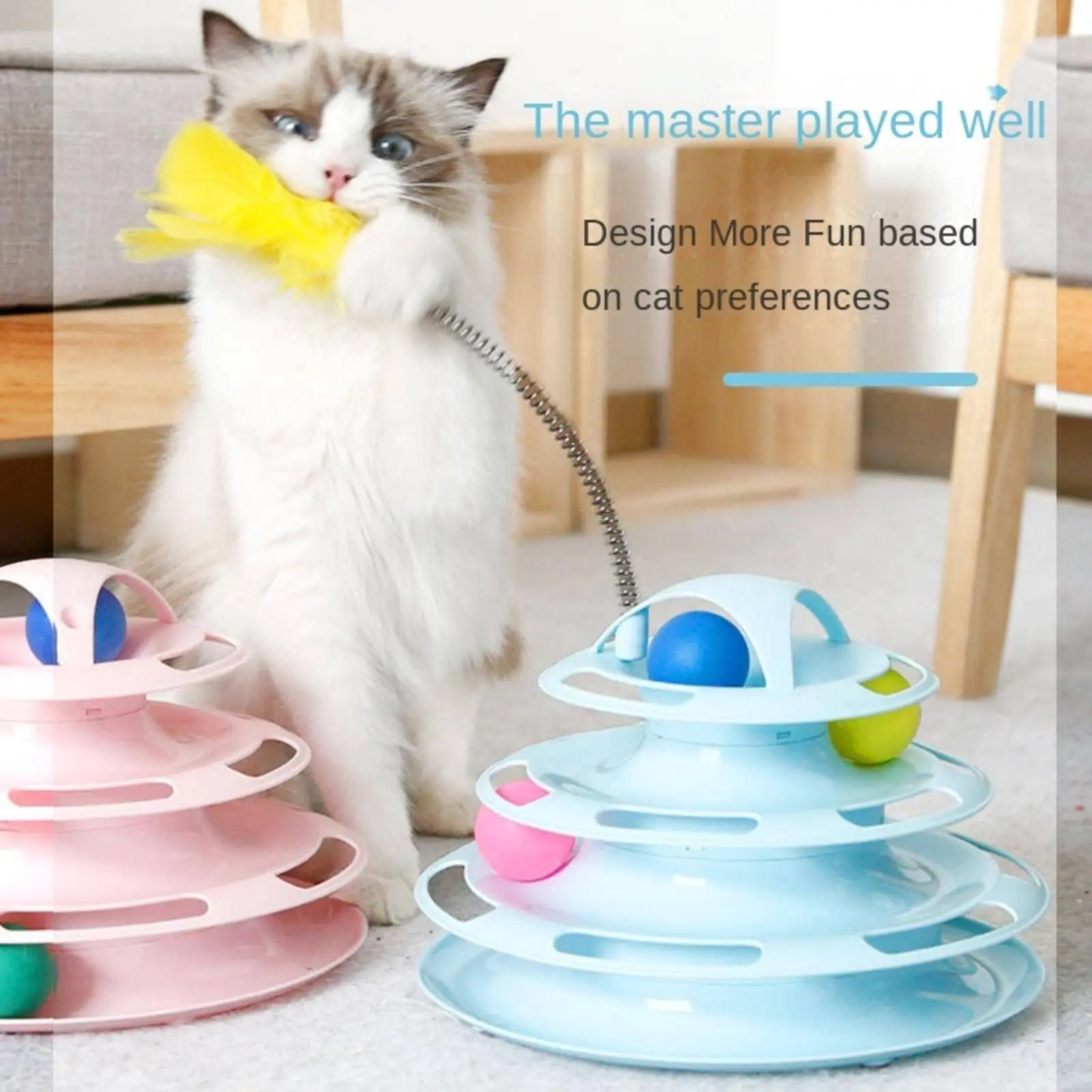  for cats accessories tower tracks with balls cat toy interactive intelligence training thumb200
