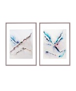 Original watercolor Set of 2 Abstract Landscape Art Set Home Decor Moder... - $130.36 CAD