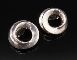 BAYANIHAN 925 Silver - Vintage Spiral Open Circle Non Pierced Earrings - EG12092 - £101.86 GBP