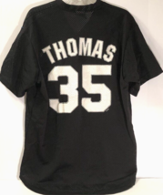 Frank Thomas #35 Chicago White Sox Hof Vintage Mlb 90s Black Pullover Jersey L - $67.09