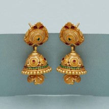 20k Yellow Gold Earrings , Handmade Yellow gold earrings for women, vintage anti - £1,577.97 GBP