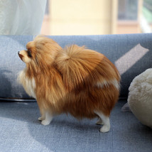 REALISTIC POMERANIAN DOG PLUSH STUFFED TOY Like Real Kids Toy And Adult - £43.96 GBP