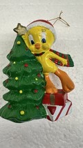 Warner Bros Looney Tunes Tweety Bird Santa Hat  Tree Christmas ornament ... - $8.86