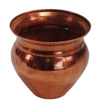 Pure Copper Pot Kalash Hindu Pooja Religious Surya Pouring Puja Lota Vessel Chak - $20.80