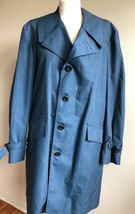 Vtg London Fog Maincoats 42 R Trench Coat Blue Removable Liner Button Po... - £29.41 GBP