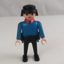 Vintage 1974 Geobra Playmobil Police Officer 3&quot; Toy Figure - $7.75
