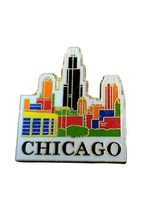 Chicago Metal Enamel Souvenir Refrigerator Magnet - £5.36 GBP