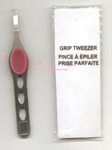 Tweezer Pink Silicone Expert Grip w/Precision Slant -Stainless Steel - £6.94 GBP