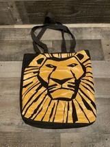 Vintage Disney The Lion King On Broadway Tote Bag Black Yellow Mufasa 14”X15” - £6.42 GBP