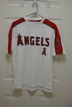 Dynasty Mens Los Angeles Angels Embroidered Patches Baseball Shirt Sz M - £18.05 GBP