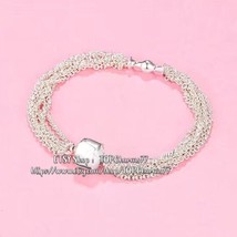 Sterling Silver Chain Tassel Fixing Buckle Charm Bracelet Fit Moments Clip Charm - £17.18 GBP