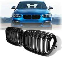 BMW F20 F21 1 Series 2015-2017 Gloss Black Front Kidney Grille - £47.06 GBP