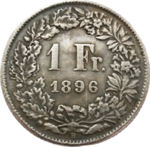 1896 Helvetia 1 Franco - Guardián de la Confederación - $18.55 CAD