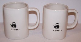 Lovely Pair Of Rae Dunn Artisan Collection By Magenta Cider 4 5/8&quot; Mugs - £21.91 GBP