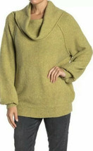 Free People Echo Beach Pullover Sweater - Women&#39;s Size Small Green Oversized - £26.98 GBP
