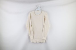 Vtg 70s Streetwear Mens Medium Blank Thermal Waffle Knit Long Sleeve T-Shirt USA - £35.57 GBP