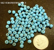 8/0 Glass Seed Beads Opaque Turquoise Blue 16&quot; GBS039 - £1.53 GBP