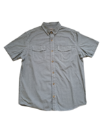 Duluth Trading Relaxed Shirt Mens Large Green Paid Short Sleeve Organic ... - $371.59 MXN