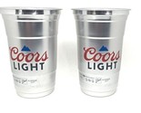 Coors Light Metal Aluminum 22 Ounce Cups - Set of 2 - £17.87 GBP
