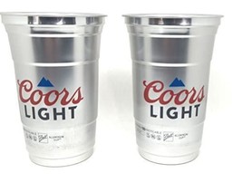 Coors Light Metal Aluminum 22 Ounce Cups - Set of 2 - $22.72