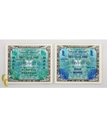 1944 Alemania Aliadas Occupation Correo WWII 2PC Nota Lote 1 , 1/2 Marca ( - $71.62