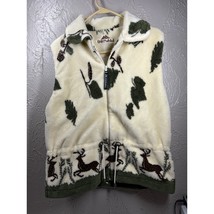 Denali Women&#39;s Vest Full Zip Collared Cinch Waist Deer Print Soft Size M... - $613.68 MXN