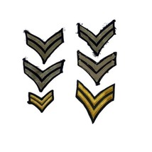 Military Patch Lot Uniform US Army Corporal E-4 Rank Patch Set Of 6 Sew On - $14.01