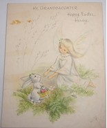 Vintage Hallmark Hi Granddaughter Happy Easter Honey Easter Card 1961 - $4.99