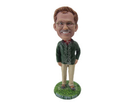 Custom Bobblehead Graceful Gentleman In Evergreen Classic Outfit - Leisure &amp; Cas - £69.98 GBP