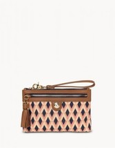 Spartina 449 barbee tassel wristlet in Tan/Pink - size One Size - £36.99 GBP