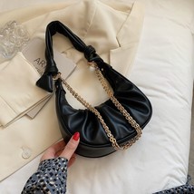 Fashion Chain Armpit Shoulder Bags for Women 2022 Summer Travel Female Bag  Fold - £31.59 GBP
