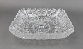 Bohemia Czech Republic Vintage Large Square Bohemian Queen Lace Crystal Bowl 11&quot; - £167.85 GBP