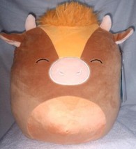 Squishmallows Quinick The Brown And Orange Sleepy Cow 10&quot;H NWT - £18.40 GBP