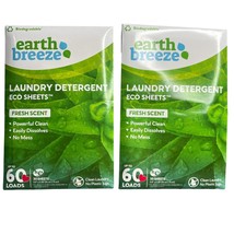 EARTH BREEZE LAUNDRY DETERGENT SHEETS 2 PK FRESH SCENT 120 LOADS - £14.97 GBP