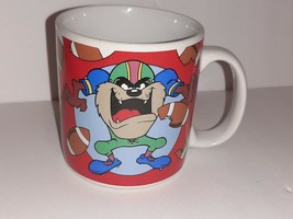 Vintage Looney Tunes Coffee Cup Mug Taz Playing Football 1994 Tasmanian ... - $9.90