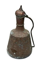 Antique Islamic Copper Ewer Jug with Lid, Hand-crafted, Height 18.5&quot; - $1,357.30 MXN