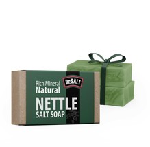 Dr.Salt Rich Mineral Natural Nettle Salt Soap (2 Bars) Thicken Hair Allergy - £11.09 GBP
