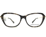 Longchamp Eyeglasses Frames LO2617 638 Tortoise Marble Gold Cat Eye 53-1... - $74.24