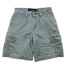 Vtg 90s Levi’s Silver Tab Explorer Baggy Cargo Shorts Faded Green Taupe Size 7 - $19.75