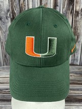 Nike University of Miami Hurricanes Football Green Fitted Hat - Medium -... - £7.65 GBP