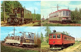 4 Postcards Seashore Trolley Museum Kennebunkport ME Canada Montreal Quebec Cars - £4.77 GBP