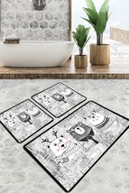 Three Bears Bathroom Carpet Djt Set of 3 Bath Mat Non-Slip Toilet Seat Set - $588.33 MXN