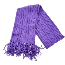 Gap Scarf 61x8 Lambs Wool and Nylon Royal Purple Fringe Ends NWT - £14.12 GBP