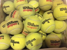 50 CLEAN USED WILSON TENNIS BALLS - FREE SHIPPING - ACTUAL BALLS BEING S... - $22.49