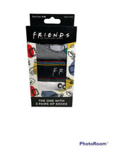 Friends TV Show Ankle Socks 3 pairs Ladies socks 4-10 Central Perk Coffee New - £10.15 GBP